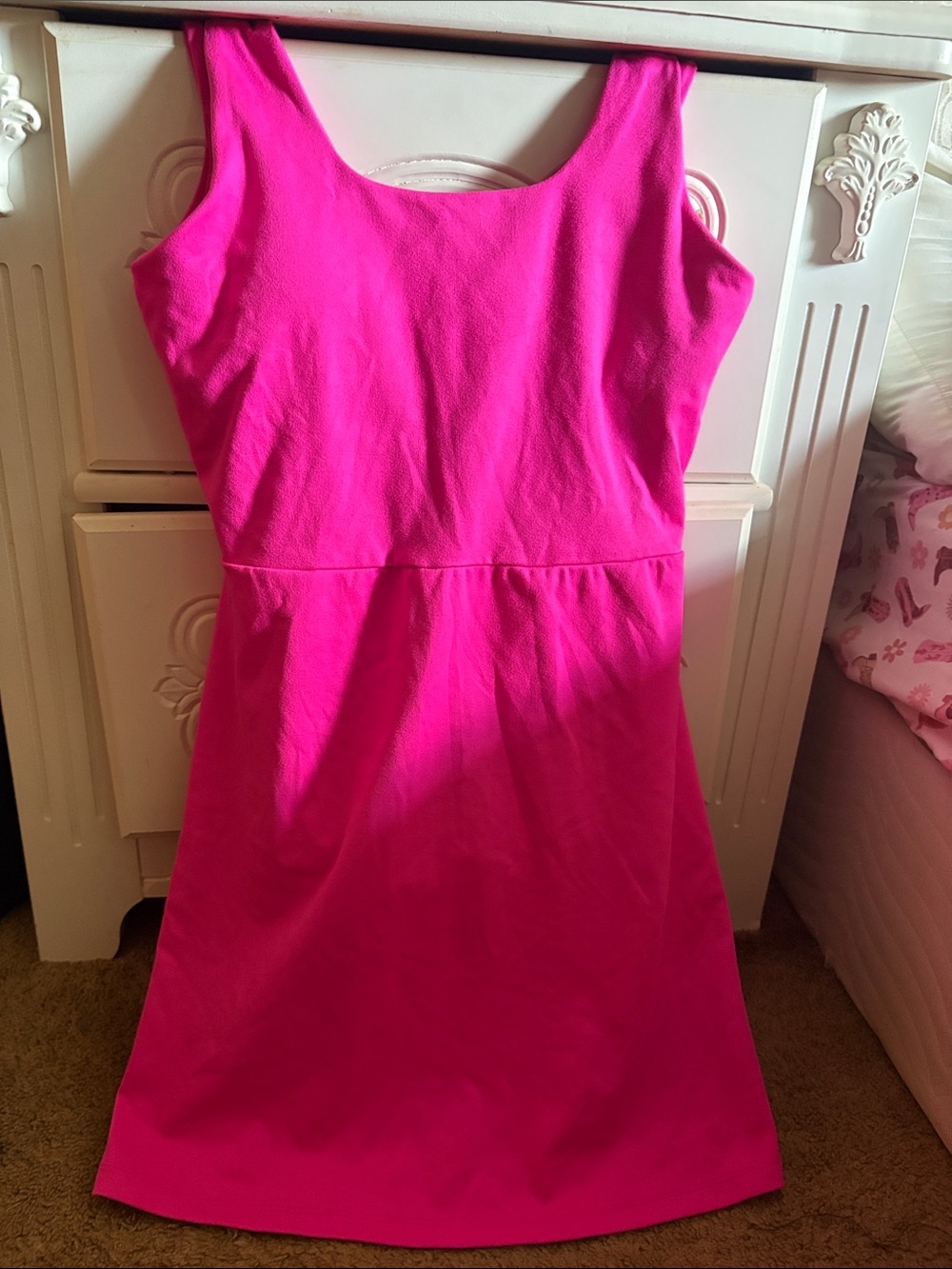 GAP Bright Hot Pink Sleeveless A-Line Dress